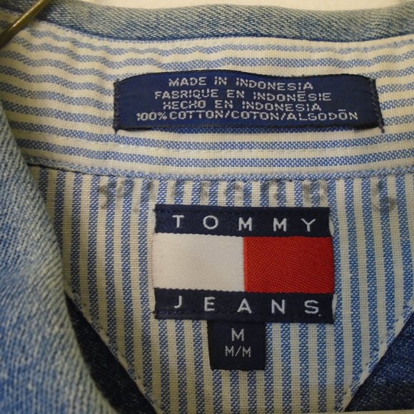Tommy Hilfiger men's jeans shirt size M - Picture 2 of 5